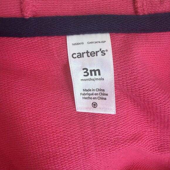 Carter's Baby Girls 3-Piece Outfit Set Size 3 Months Unicorn Pink NWT W/hoodie - Picture 10 of 10